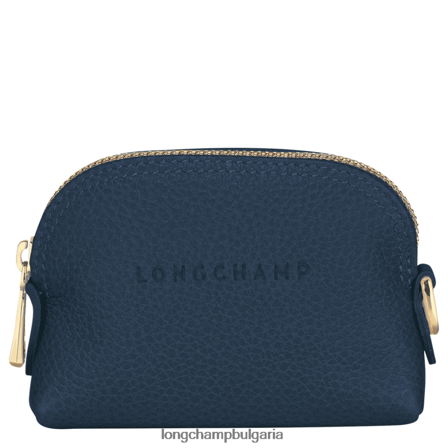 военноморски флот Жени le foulonne кесия за монети кожени изделия Longchamp 6084PZ530