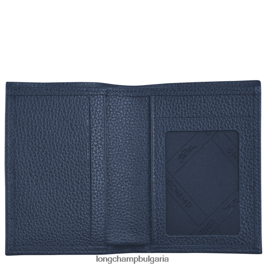 военноморски флот Жени притежател на карта le foulonne кожени изделия Longchamp 6084PZ661