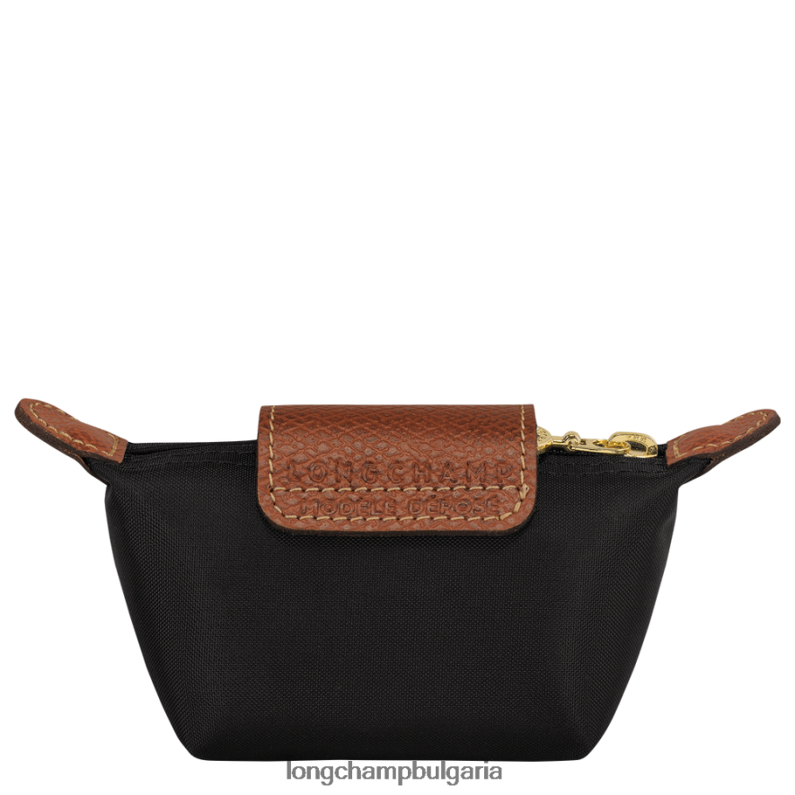 черен Жени le pliage оригинално портмоне за монети кожени изделия Longchamp 6084PZ499