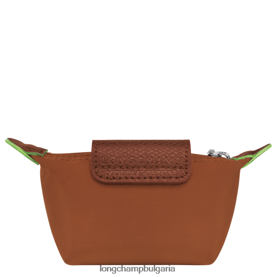 коняк Жени le pliage зелена кесия за монети кожени изделия Longchamp 6084PZ508