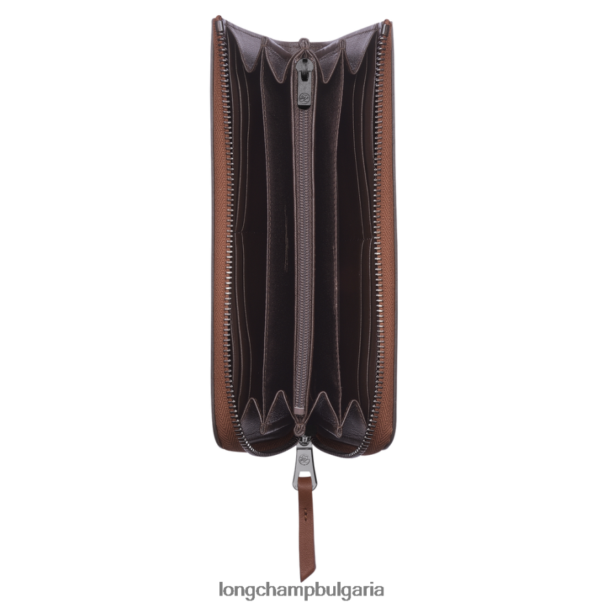 коняк Жени 3d портфейл с цип наоколо кожени изделия Longchamp 6084PZ624