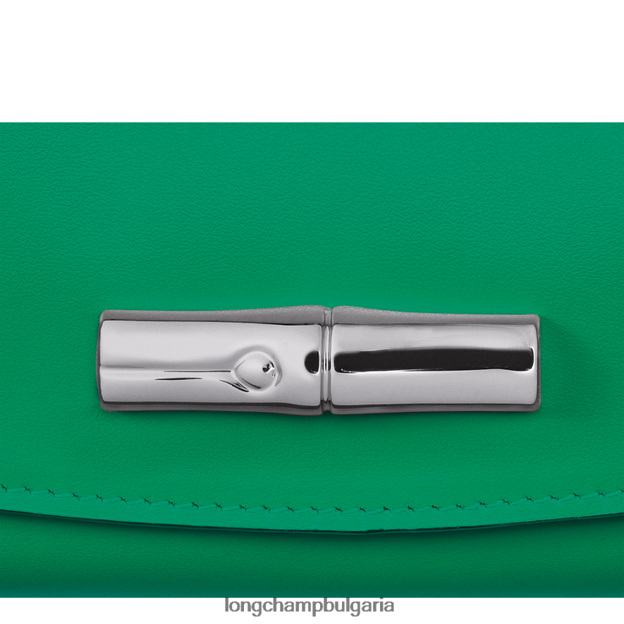 трева/зелена светлина Жени портфейл розо кожени изделия Longchamp 6084PZ563