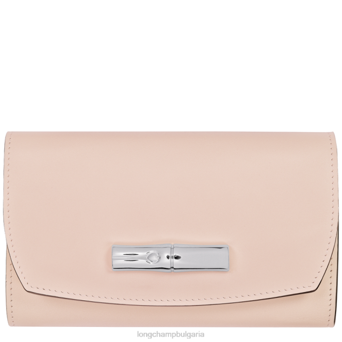бледо розово Жени портфейл розо кожени изделия Longchamp 6084PZ564