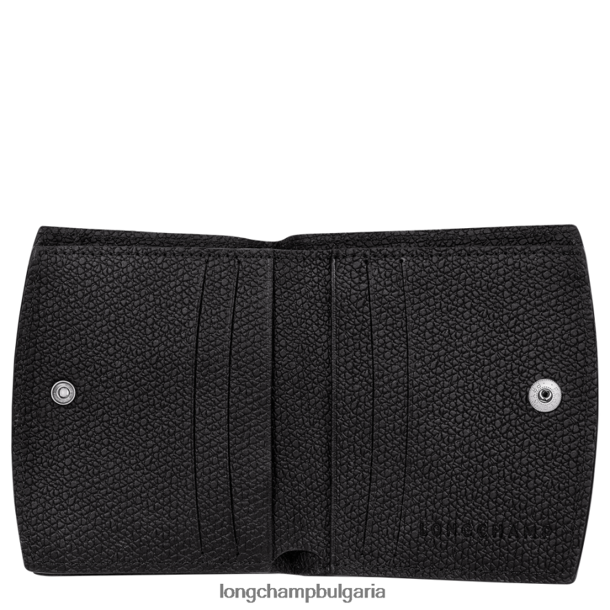 черен Жени портфейл розо кожени изделия Longchamp 6084PZ581