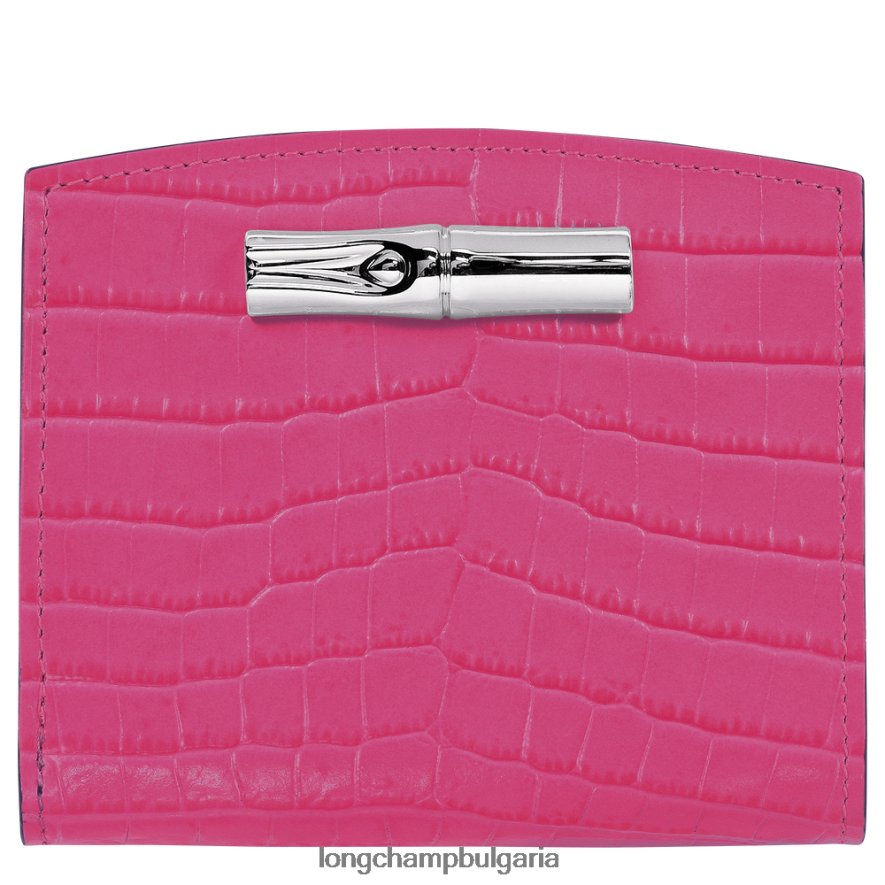фуксия Жени портфейл розо кожени изделия Longchamp 6084PZ593