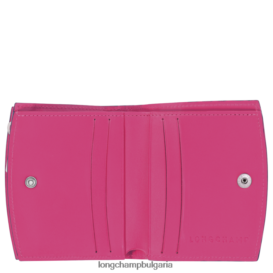 фуксия Жени портфейл розо кожени изделия Longchamp 6084PZ593