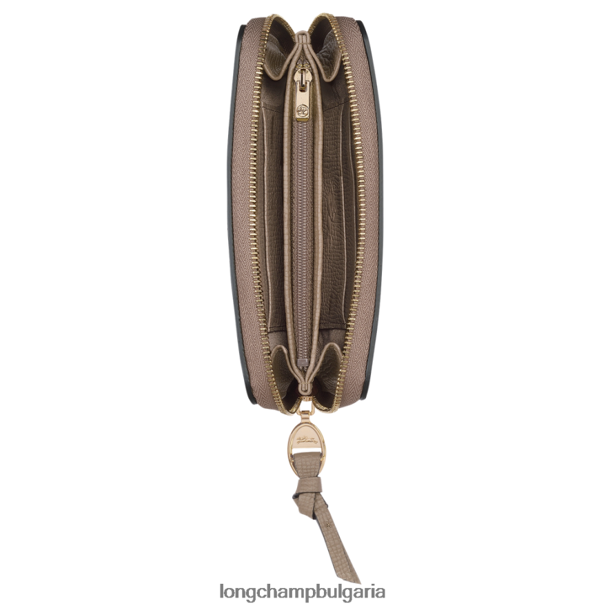 кафяво Жени портфейл за пощенска кутия кожени изделия Longchamp 6084PZ615