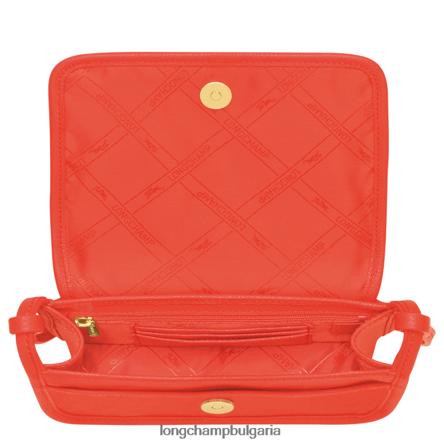 оранжево Жени le foulonne портфейл на верига кожени изделия Longchamp 6084PZ328