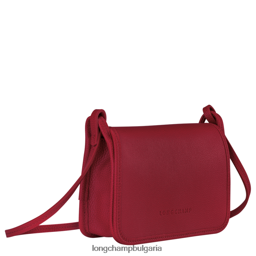 червен Жени le foulonne портфейл на верига кожени изделия Longchamp 6084PZ330