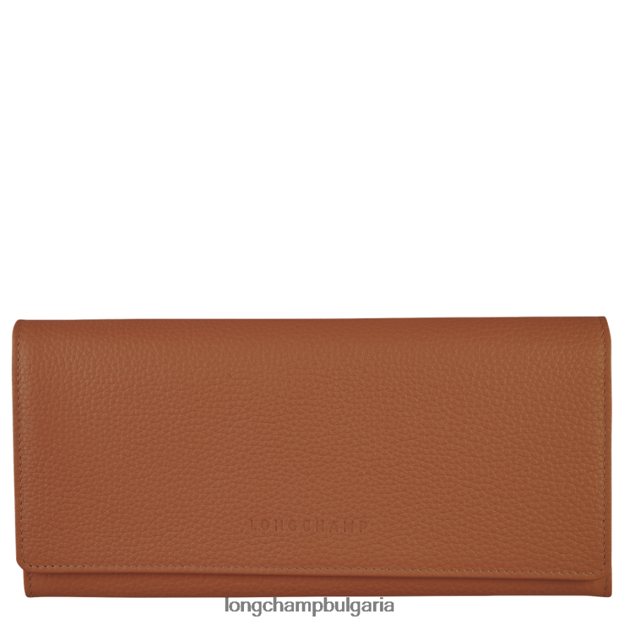 карамел Жени le foulonne континентален портфейл кожени изделия Longchamp 6084PZ604