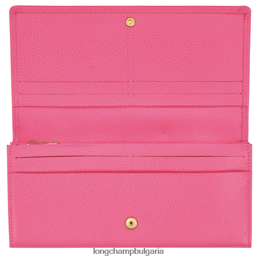 бонбони Жени le foulonne континентален портфейл кожени изделия Longchamp 6084PZ607