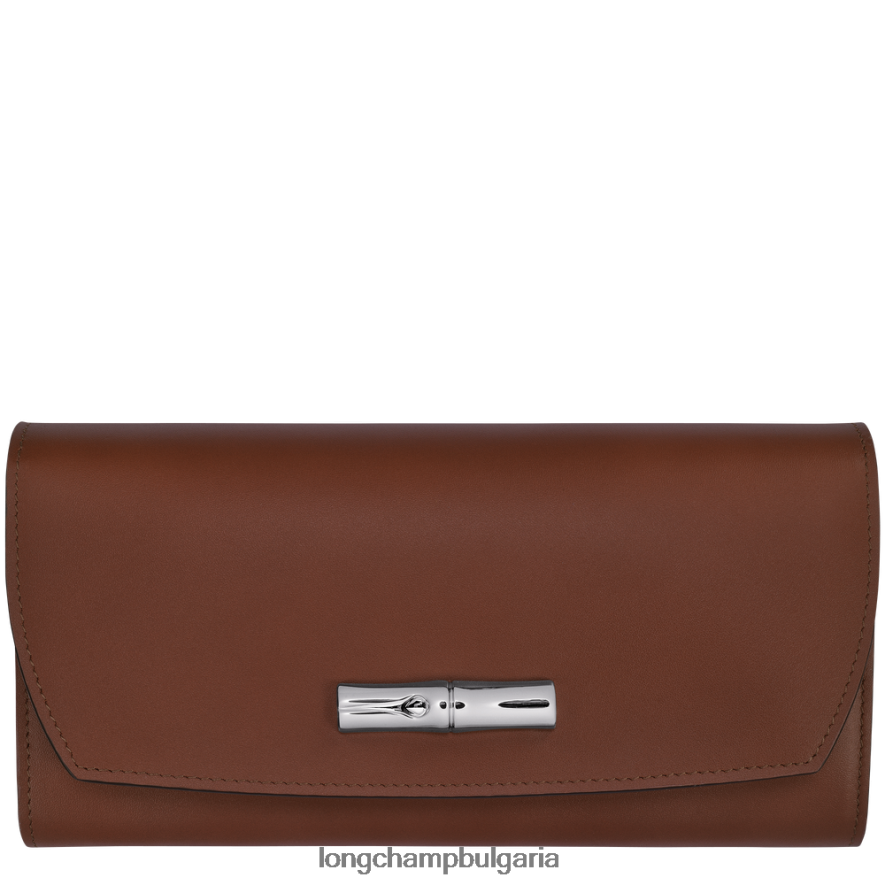 абанос Жени портфейл roseau continental кожени изделия Longchamp 6084PZ565