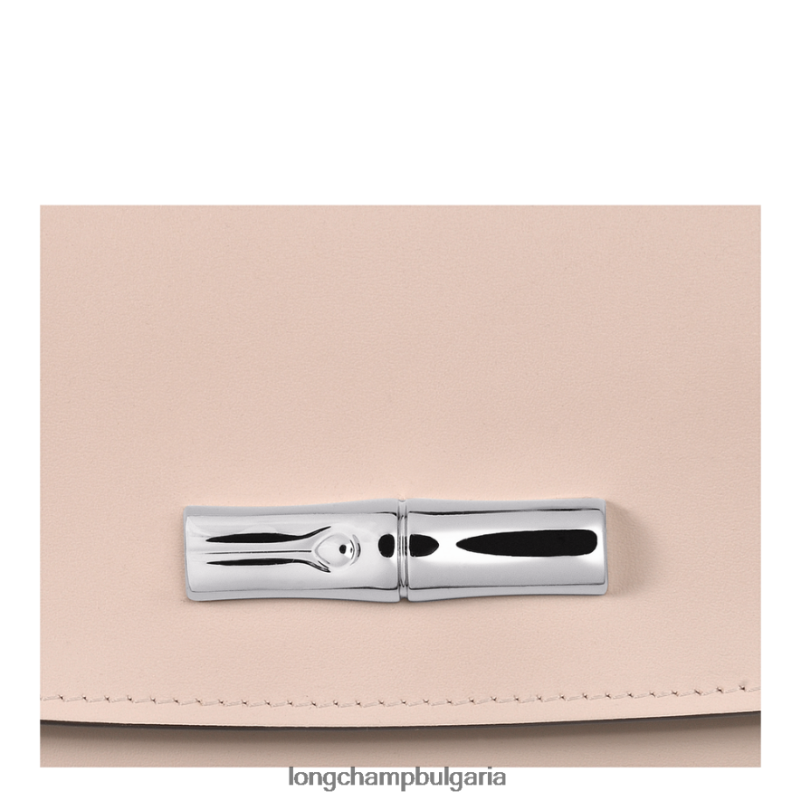 бледо розово Жени портфейл roseau continental кожени изделия Longchamp 6084PZ567