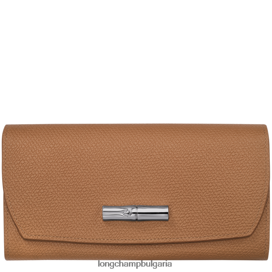 естествено Жени портфейл roseau continental кожени изделия Longchamp 6084PZ588