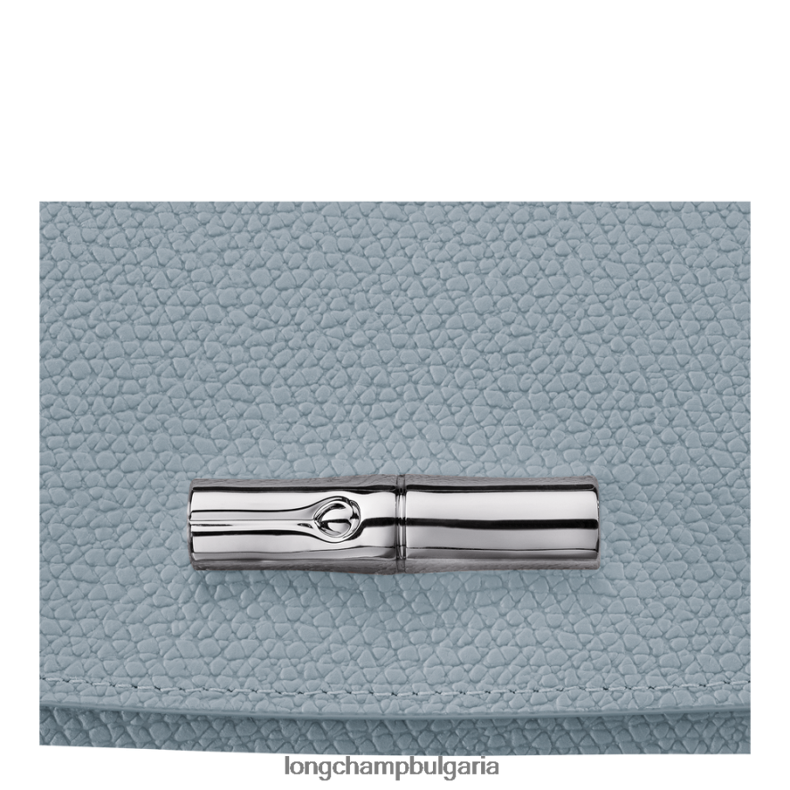облачно синьо Жени портфейл roseau continental кожени изделия Longchamp 6084PZ591