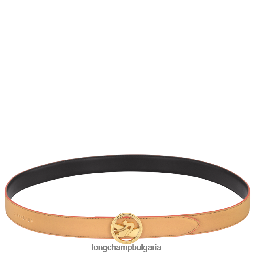 растително/черно Жени пояс за бокс-тръс аксесоари Longchamp 6084PZ939