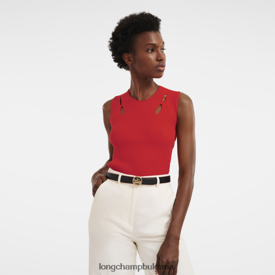 растително/черно Жени пояс за бокс-тръс аксесоари Longchamp 6084PZ939