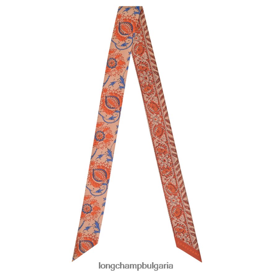 оранжево Жени копринена панделка колекция пролет/лято 2022 г аксесоари Longchamp 6084PZ1025