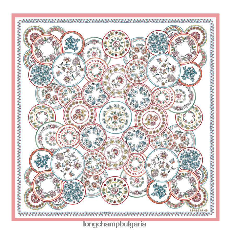 слонова кост Жени копринен шал колекция пролет/лято 2022 г аксесоари Longchamp 6084PZ1042