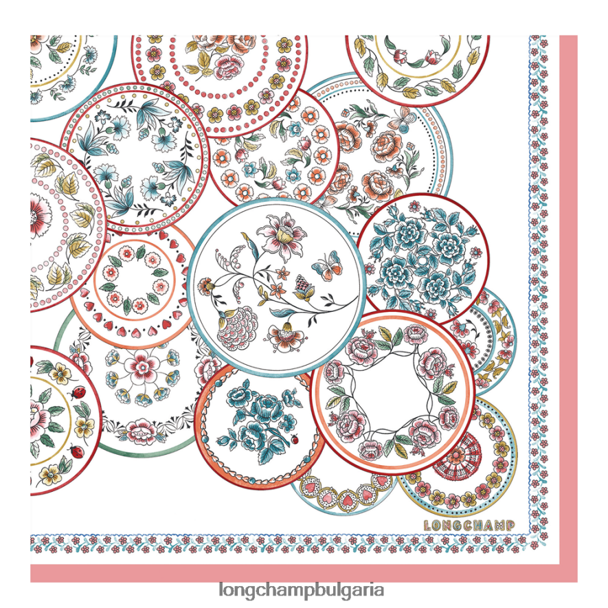 слонова кост Жени копринен шал колекция пролет/лято 2022 г аксесоари Longchamp 6084PZ1042