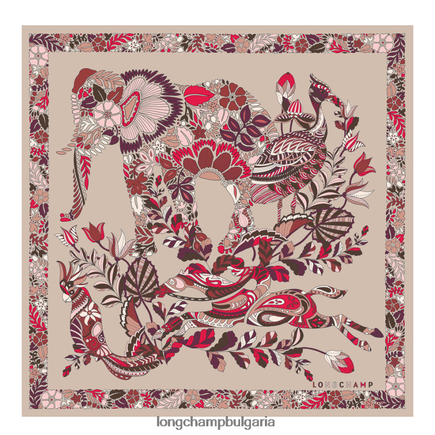 Изчервяване Жени копринен шал колекция пролет/лято 2023 50 аксесоари Longchamp 6084PZ1008