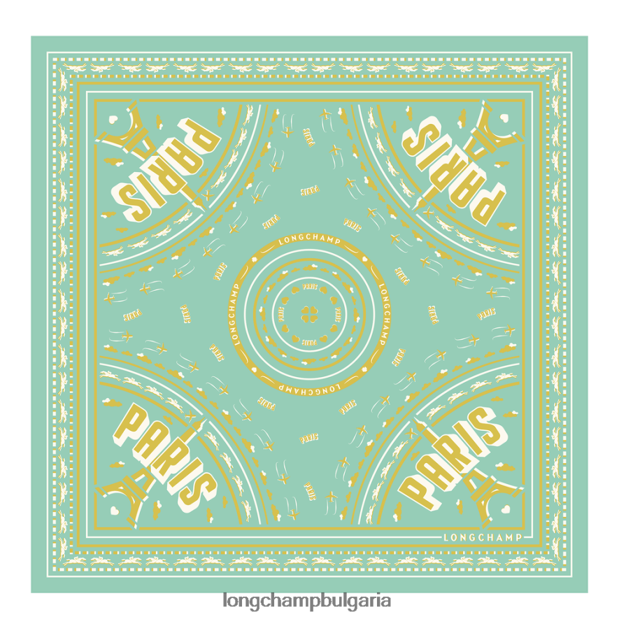 селадон Жени копринен шал колекция пролет/лято 2023 50 аксесоари Longchamp 6084PZ1017