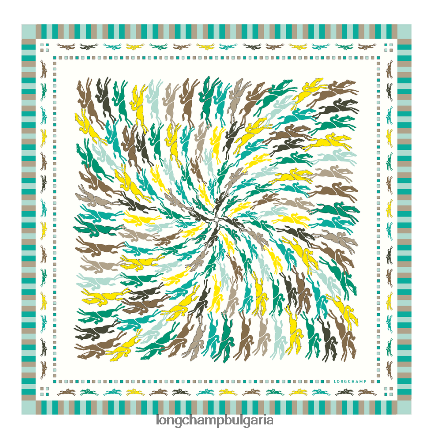 тюркоаз Жени копринен шал колекция пролет/лято 2023 70 аксесоари Longchamp 6084PZ1029