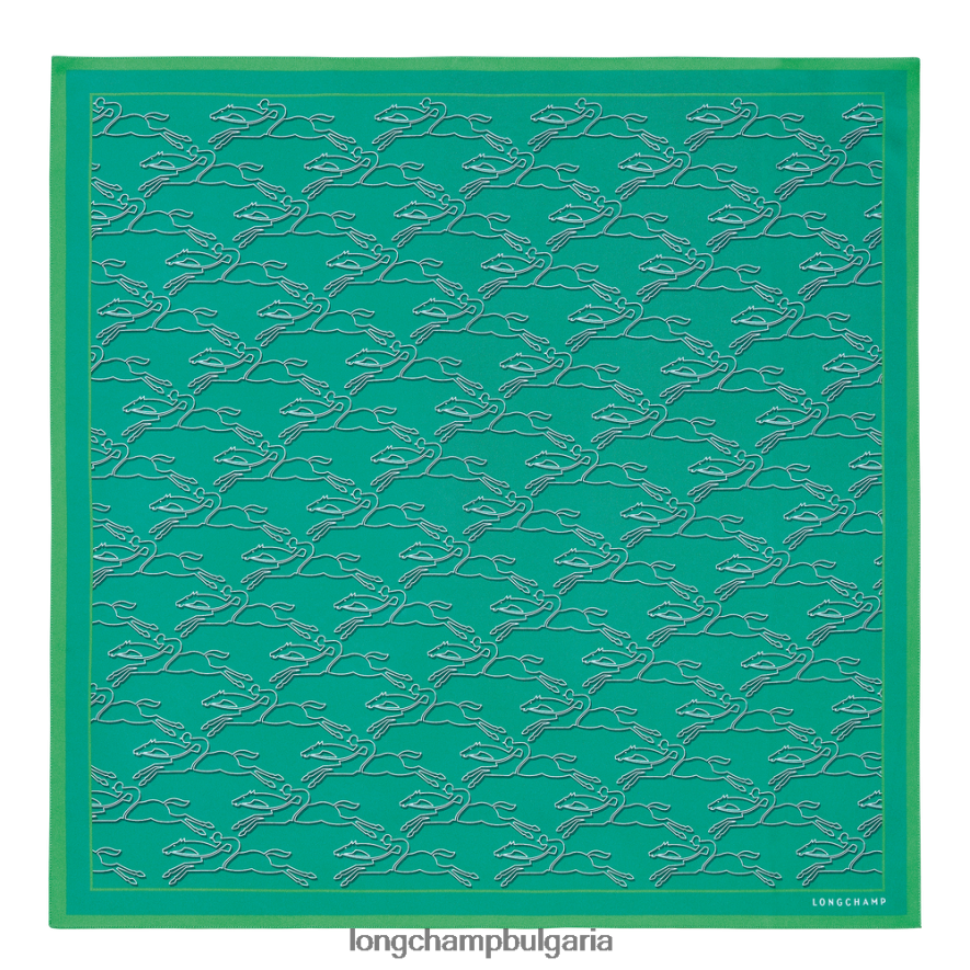тюркоаз Жени копринен шал колекция пролет/лято 2023 70 аксесоари Longchamp 6084PZ1032