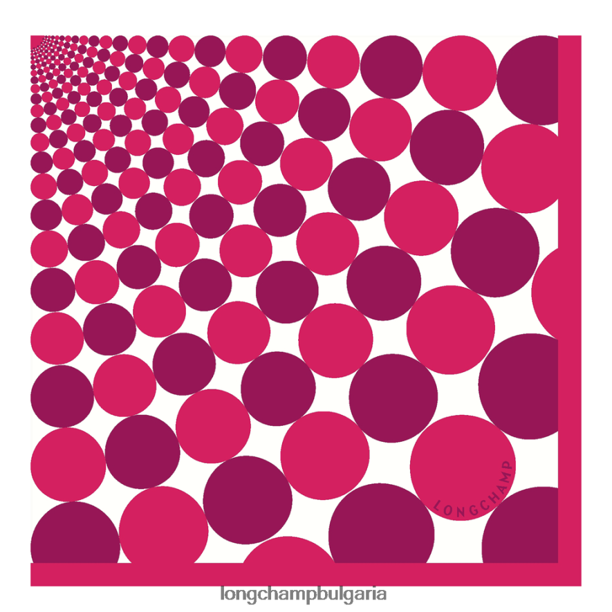 фуксия Жени копринен шал колекция пролет/лято 2023 70 аксесоари Longchamp 6084PZ1035