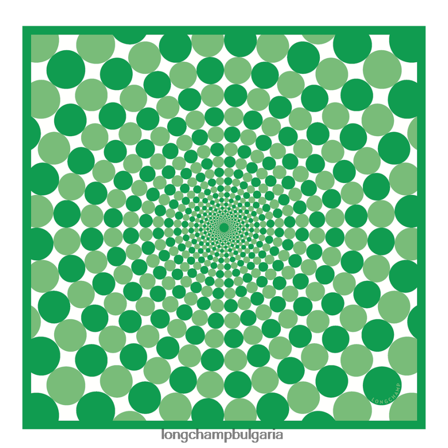 трева/зелена светлина Жени копринен шал колекция пролет/лято 2023 70 аксесоари Longchamp 6084PZ1036