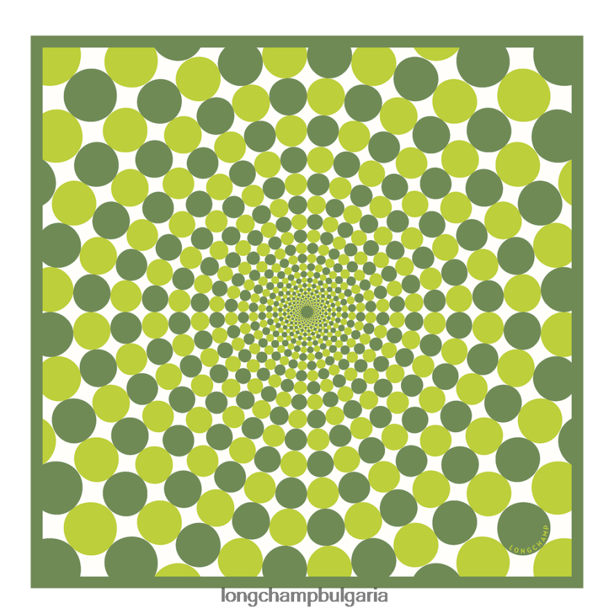 трева/зелена светлина Жени копринен шал колекция пролет/лято 2023 70 аксесоари Longchamp 6084PZ1036
