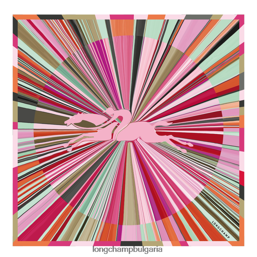 фуксия Жени копринен шал колекция пролет/лято 2023 70 аксесоари Longchamp 6084PZ1037