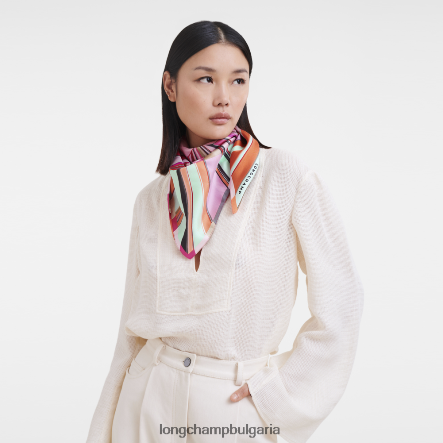 фуксия Жени копринен шал колекция пролет/лято 2023 70 аксесоари Longchamp 6084PZ1037
