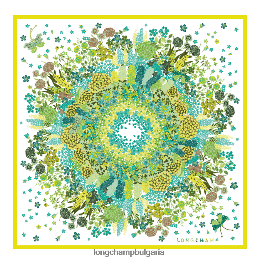 лимон Жени копринен шал колекция пролет/лято 2023 90 аксесоари Longchamp 6084PZ1040