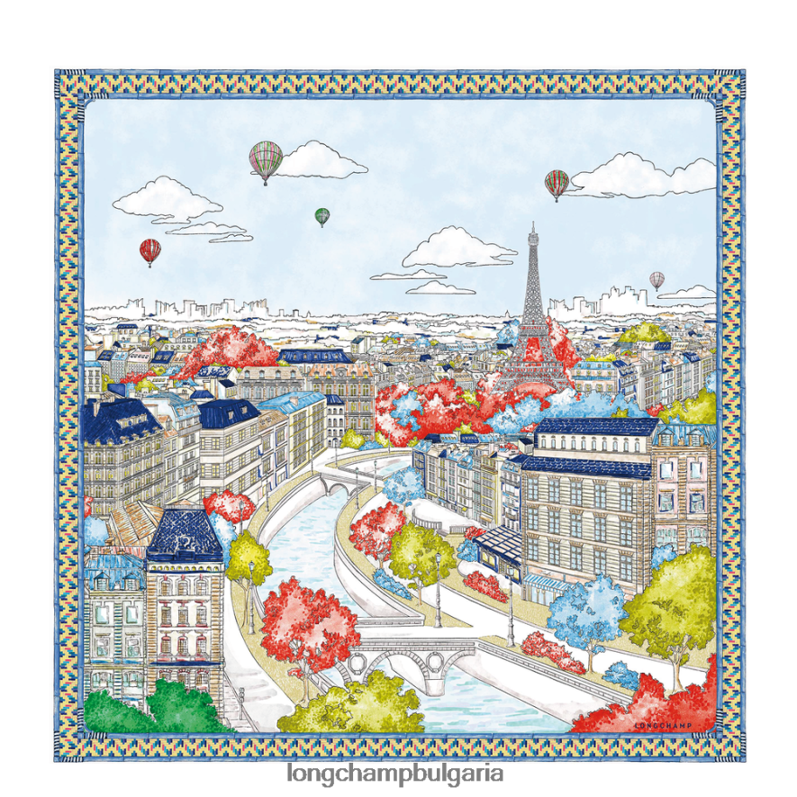 син Жени копринен шал колекция пролет/лято 2023 90 аксесоари Longchamp 6084PZ1043