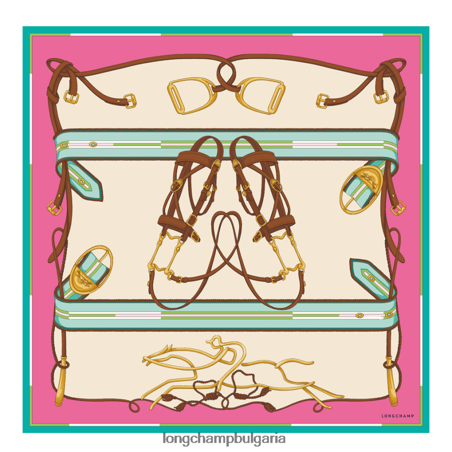 фуксия Жени копринен шал колекция пролет/лято 2023 90 аксесоари Longchamp 6084PZ1047