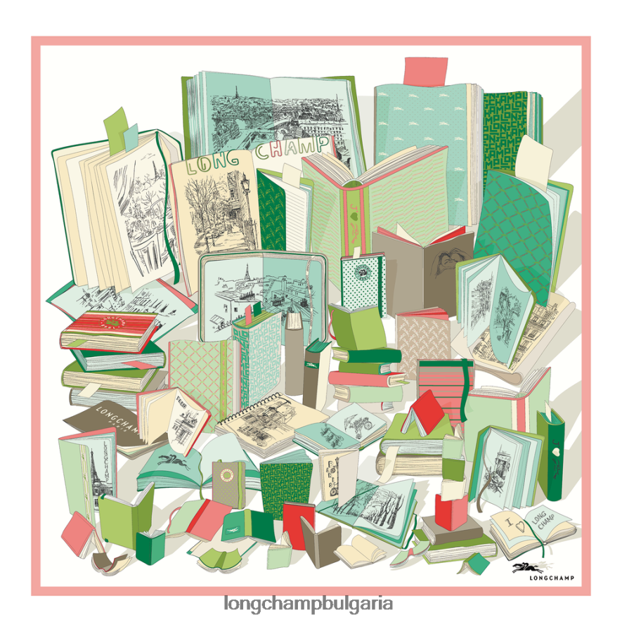 селадон Жени копринен шал колекция пролет/лято 2023 90 аксесоари Longchamp 6084PZ1051