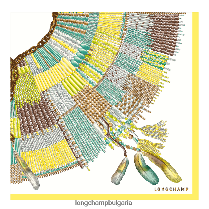 лимон Жени копринен шал колекция пролет/лято 2023 90 аксесоари Longchamp 6084PZ1060