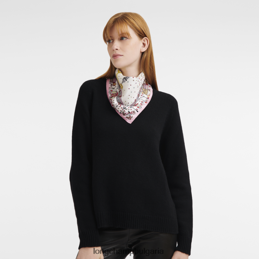 розово Жени копринен шал от колекция пролет/лято 2023 г аксесоари Longchamp 6084PZ1011