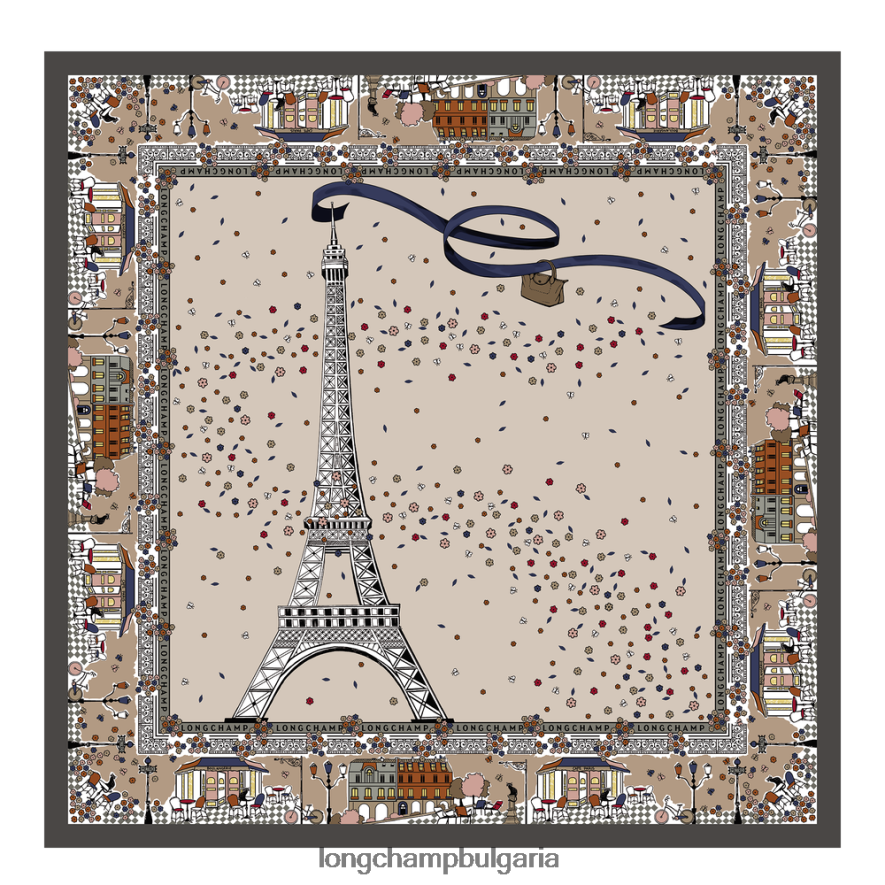 хартия Жени копринен шал от колекция пролет/лято 2023 г аксесоари Longchamp 6084PZ1012