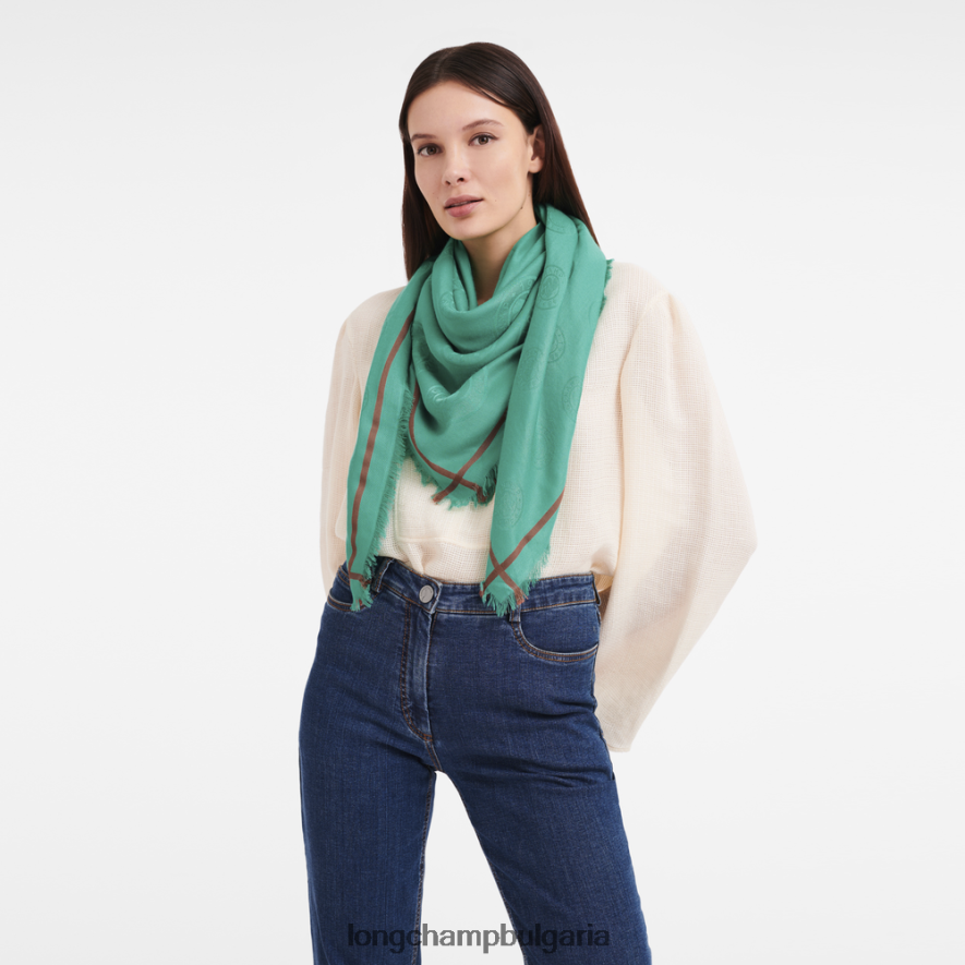 тюркоаз Жени шал от колекция пролет/лято 2023 г аксесоари Longchamp 6084PZ977