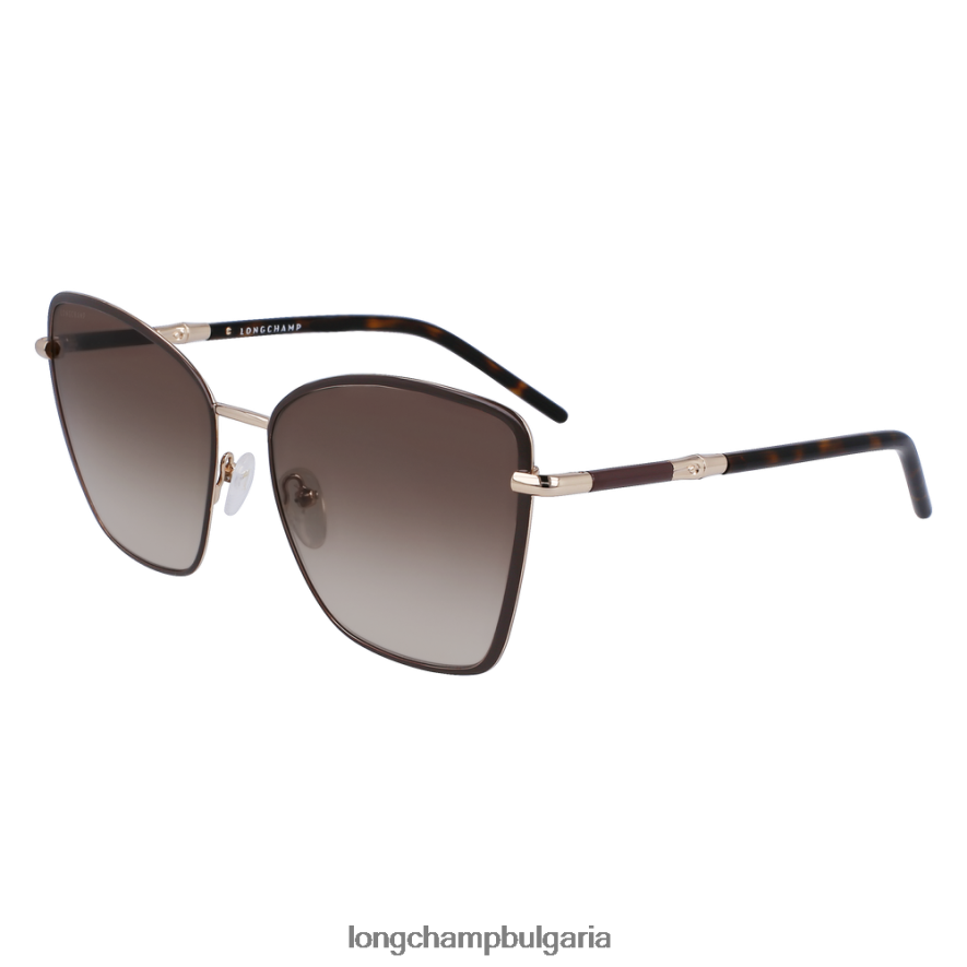 кафяво/каки Жени колекция пролет/лято 2023 слънчеви очила аксесоари Longchamp 6084PZ888