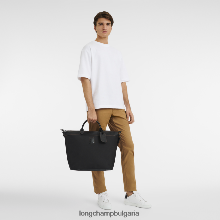 черен Жени пътна чанта boxford чанти Longchamp 6084PZ762