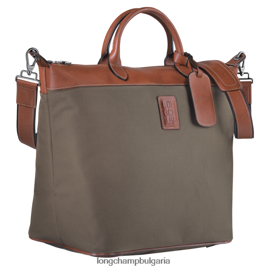 кафяво Жени пътна чанта boxford чанти Longchamp 6084PZ763