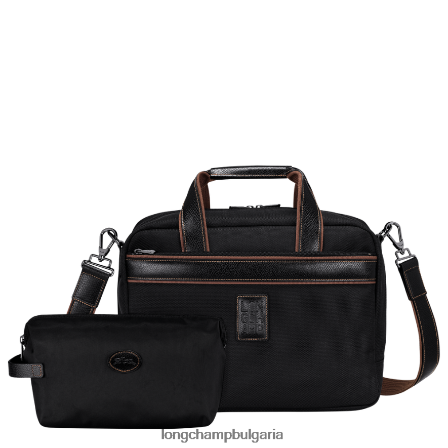 черен Жени пътна чанта boxford чанти Longchamp 6084PZ774