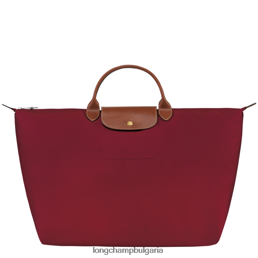 червен Жени le pliage оригинална чанта за пътуване чанти Longchamp 6084PZ807