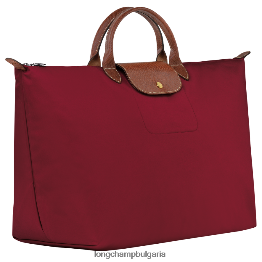 червен Жени le pliage оригинална чанта за пътуване чанти Longchamp 6084PZ807