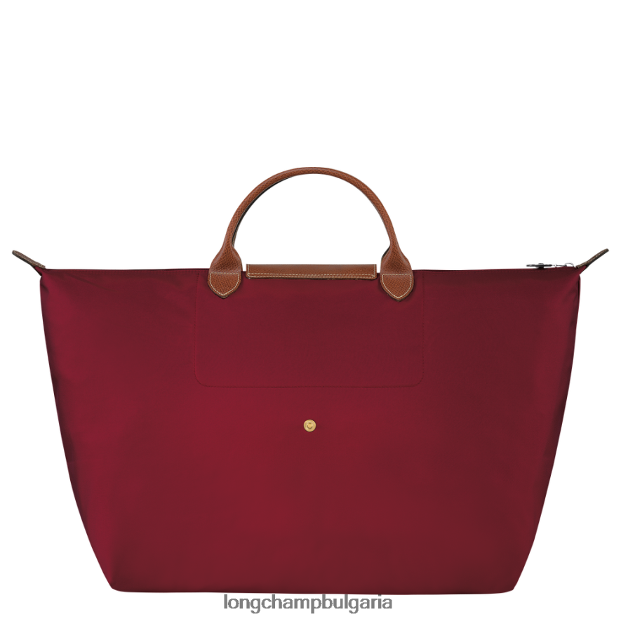 червен Жени le pliage оригинална чанта за пътуване чанти Longchamp 6084PZ807