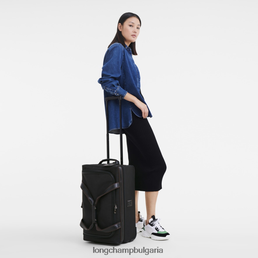 черен Жени пътна чанта boxford чанти Longchamp 6084PZ836