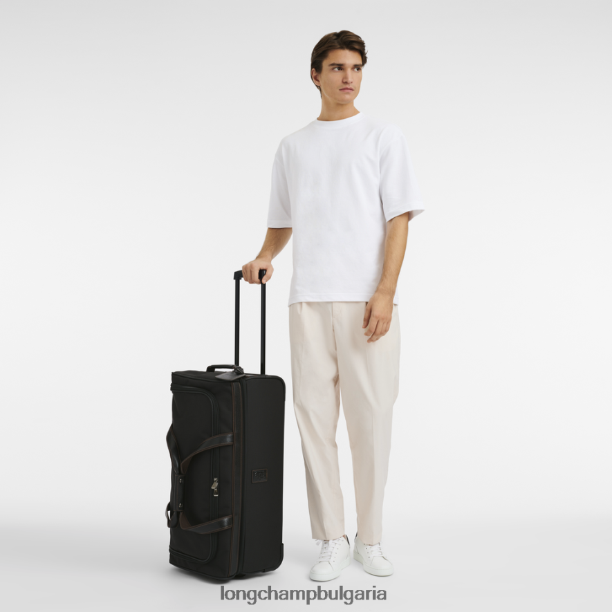 черен Жени пътна чанта boxford чанти Longchamp 6084PZ839